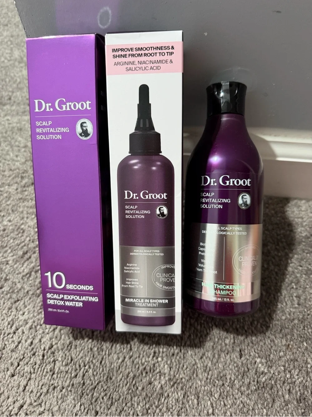 Scalp Revitalizing Solution & Hair Thickening Shampoo — Purple
